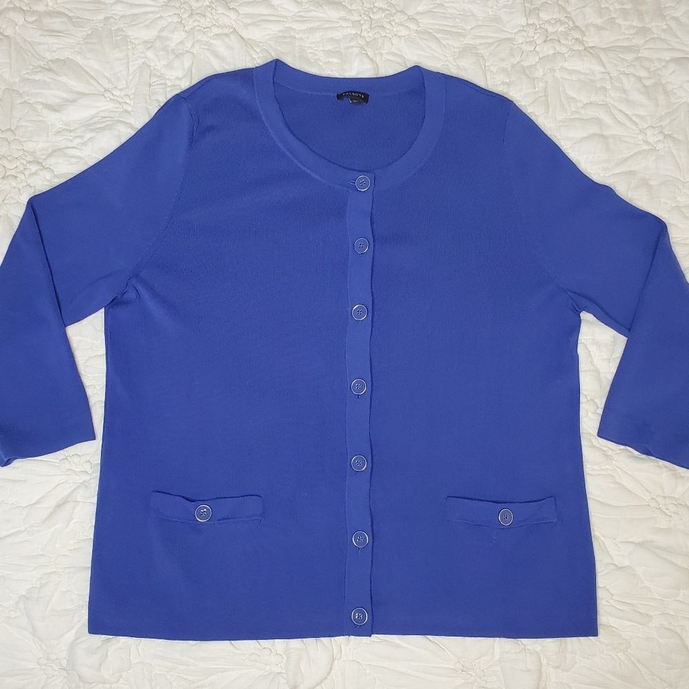 Talbots Purple Rayon Cardigan